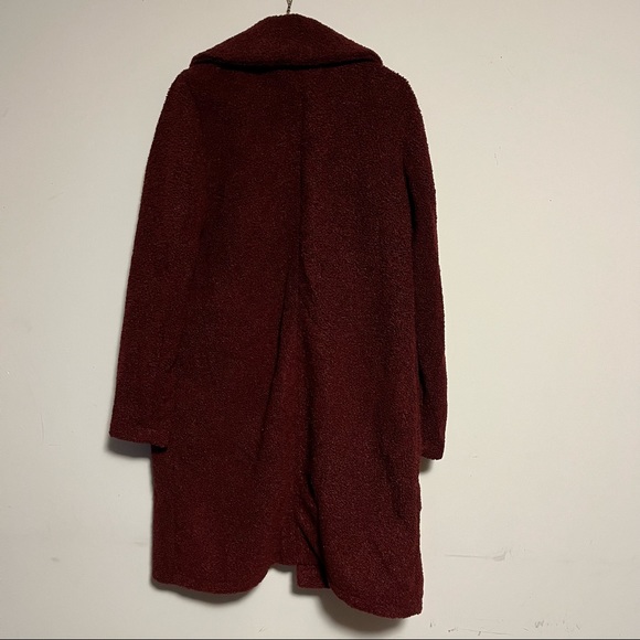 Peyton Jensen Faux Fur Teddy Bear Long Coat Jacket Long Sleeve V-neck  Medium C - Picture 7 of 8